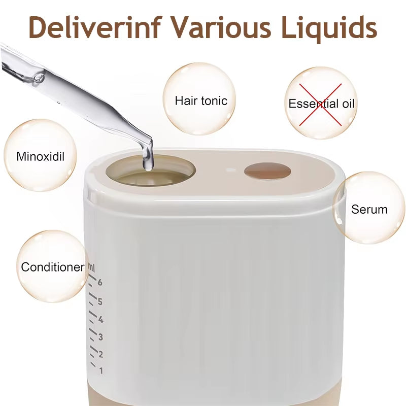 Microcurrent Head Scalp Massager Oil Applicator Comb Red Light Therapy Vibration Massage Liquid anti Hair Loss Comb Medicine