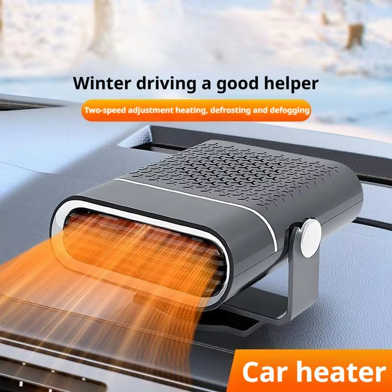 ​​12V 120W Portable Car Heater​​ Fast Heating & Cooling Fan 360° Rotation Defogger/Defroster Cigarette Lighter Plug-In