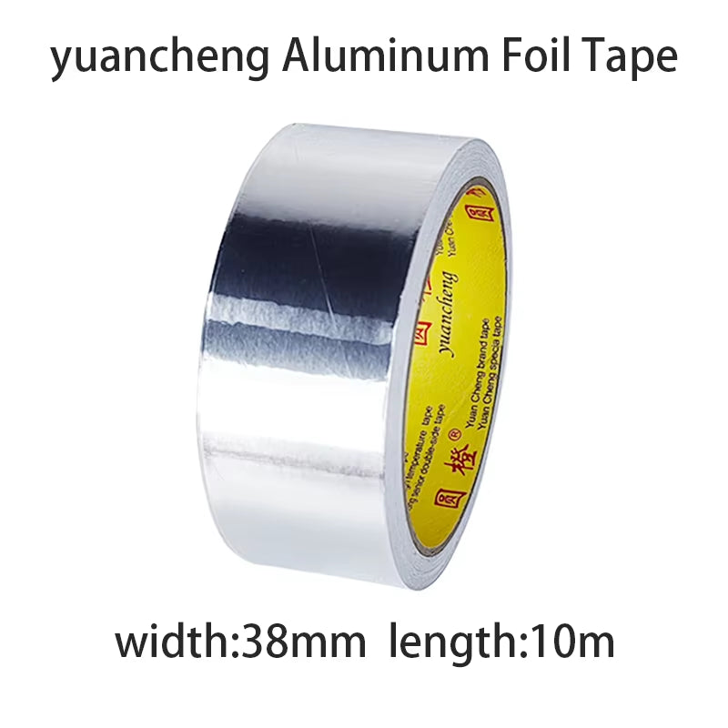 1Roll High Temperature Resistant Aluminum Foil Tape, Waterproof and Oil-Proof, Flame-Retardant and Sun-Proof, Hand-Tearable