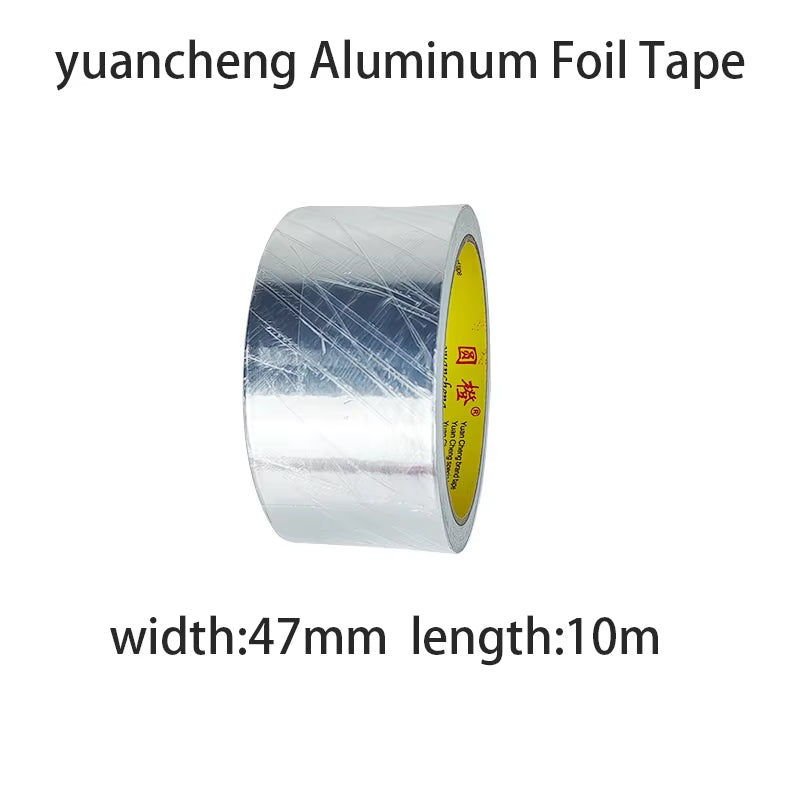 1Roll High Temperature Resistant Aluminum Foil Tape, Waterproof and Oil-Proof, Flame-Retardant and Sun-Proof, Hand-Tearable