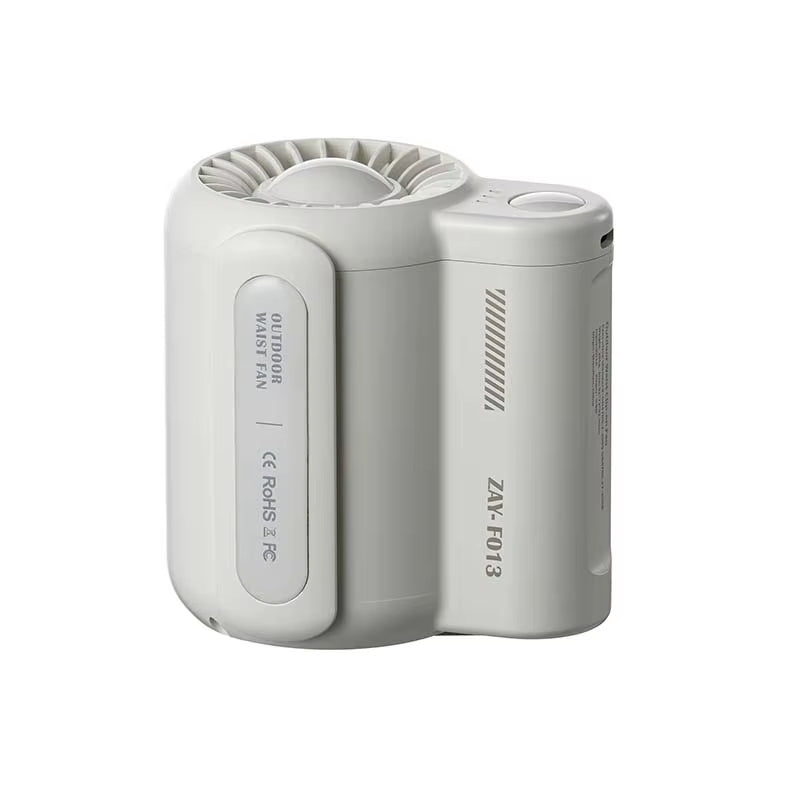 Portable Rechargeable Waist Fan Mini Personal Summer Cooling Fan for Travel Outdoor Sports with 4500Mah Battery