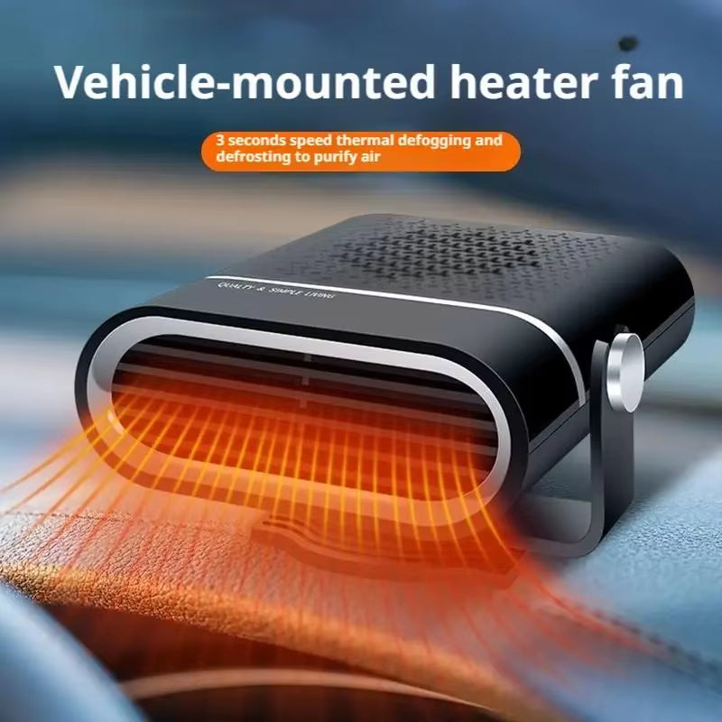 ​​12V 120W Portable Car Heater​​ Fast Heating & Cooling Fan 360° Rotation Defogger/Defroster Cigarette Lighter Plug-In